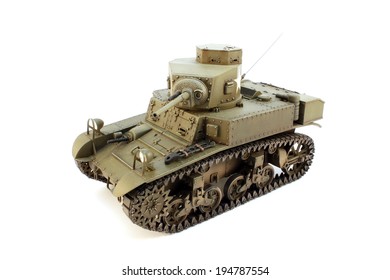 Model M3 Stuart Light Tank Top Perspective View