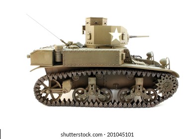 Model M3 Stuart Light Tank View Strictly To The Right