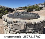 Model map at the top of Table Mountain in Cape Town, South Africa 