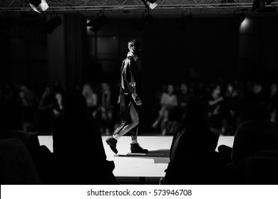 Model On Catwalk, Defocused 