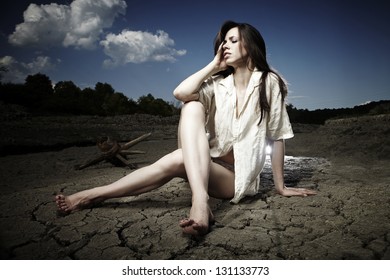 Model on ground