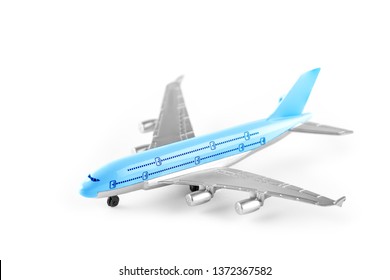 Model plane, airplane isolated on white background