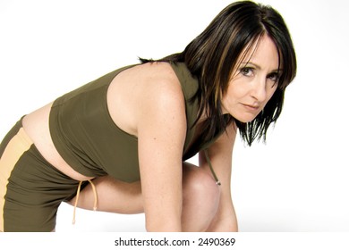 a model portrait in the studio