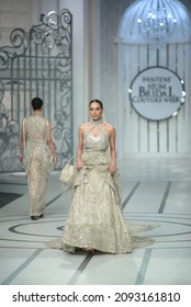 A Model Presents A Creation By Designer During Bridal Couture Week, In Lahore, Pakistan, Sunday, Dec.10, 2021.