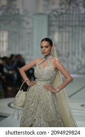 A Model Presents A Creation By Designer During Bridal Couture Week, In Lahore, Pakistan, Sunday, Dec.10, 2021.