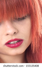 Model Released. Attractive Young Red Haired Woman Portrait
