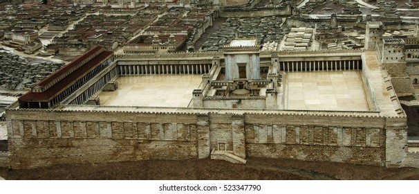 Model Of The Second Temple. Israel. Jerusalem