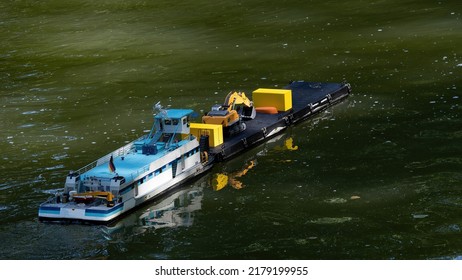 Model Shipbuilding Of A Tugboat From Above