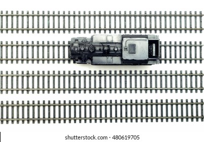 Model Steam Locomotive. Toy Model Trains