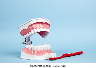 Cute Cartoon Denture Adhesive On Blue Stock Illustration 602237915