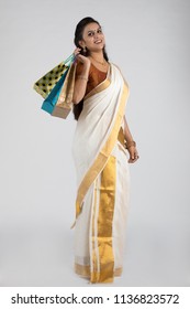 Model In Traditional Kerala Saree South Indian Look