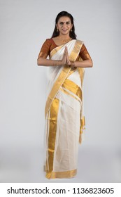 Model In Traditional Kerala Saree South Indian Look