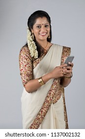 Model In Traditional Kerala Saree South Indian Look