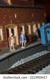 Model Train Station With Mini People