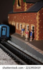 Model Train Station With Mini People