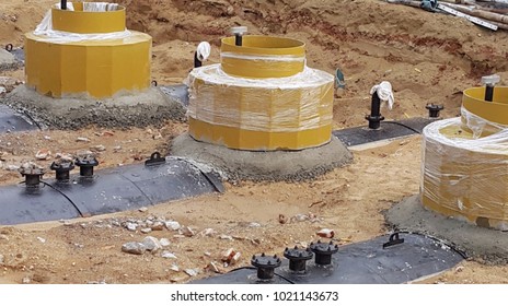 Model Of An Underground Fuel Tank In A Gas Station.