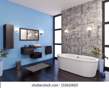 modeling and rendering of a bathroom