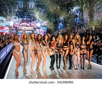 Models Walk At The Victoria's Secret Fashion Show In Paris, France On November 30, 2016