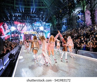 Models Walk In The Victoria's Secret Fashion Show In Paris, France On November 30, 2016