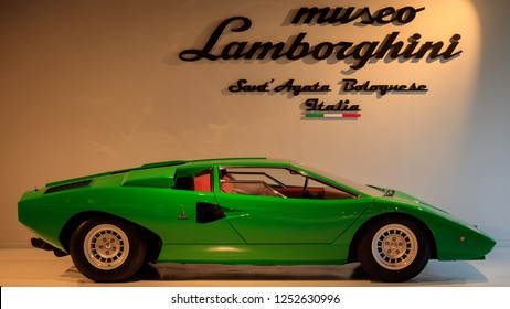 Modena / Italy - February 12 2018: Lamborghini Countach In The Museum In Moderna Italy