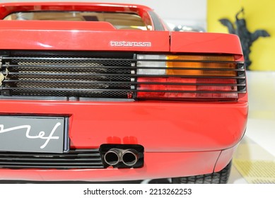 MODENA, ITALY JUNE 22, 2015: Ferrari Testarossa 1984 Old Classic Italian Legendary 1980s Car