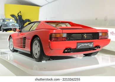 MODENA, ITALY JUNE 22, 2015: Ferrari Testarossa 1984 Old Classic Italian Legendary 1980s Car