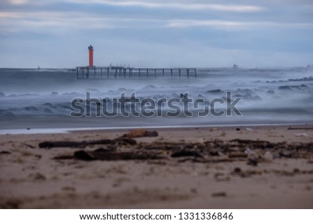 Similar – Leuchtturm an der Ostsee in Schweden