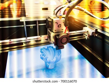 Modern 3D printer printing figure close-up macro - Powered by Shutterstock