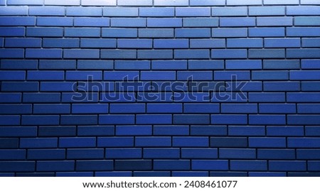 modern abstract blue brick tile wall use as background with blank space for design. abstract ceramic tile background. futuristic tiles background to decorated art works.