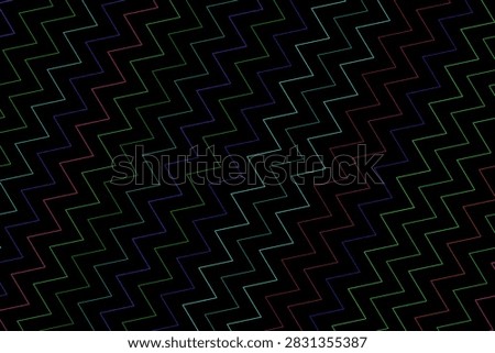 A modern abstract pattern featuring zigzag lines on a black background.