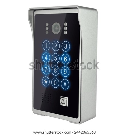 Modern Access Control Keypad with Camera.