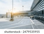 Modern Airport Terminal at Sunrise