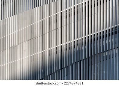 Modern aluminum fin facade design - Powered by Shutterstock