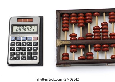 Modern And An Ancient Counting Machines.