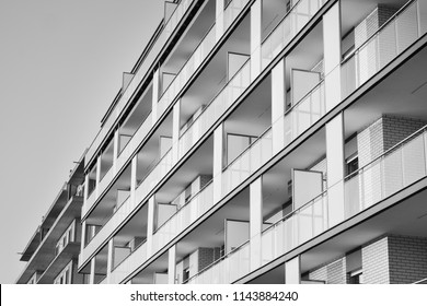 Modern Apartment Building Exterior Black White Stock Photo 1143884240 