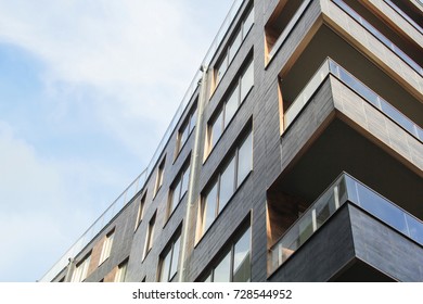 Modern apartment buildings exterior - Shutterstock ID 728544952