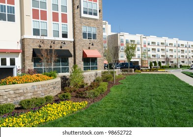 Modern Apartment Complex Exterior