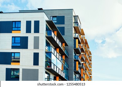 Modern Apartment homes and houses residential buildings complex real estate concept - Shutterstock ID 1255480513