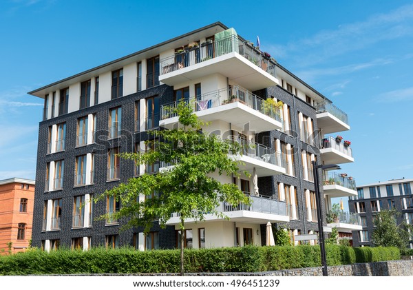 Modern Apartment House Seen Berlin Germany Stock Photo Edit Now 496451239