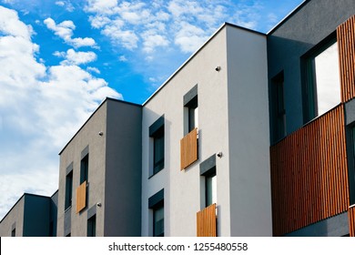 Modern Apartment houses and homes residential buildings complex, real estate concept