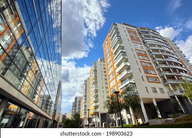 Modern Apartments With A Blue Sky