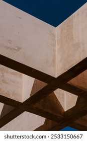 Modern architectural structure close up