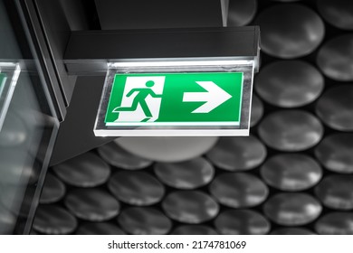 Modern Architecture In Airport And Exit Sign