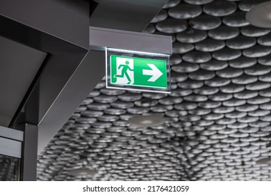 Modern Architecture In Airport And Exit Sign