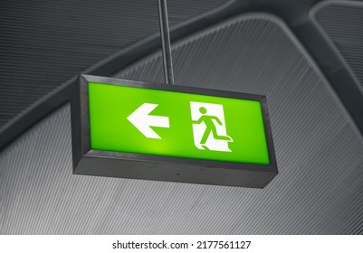 Modern Architecture In Airport And Exit Sign