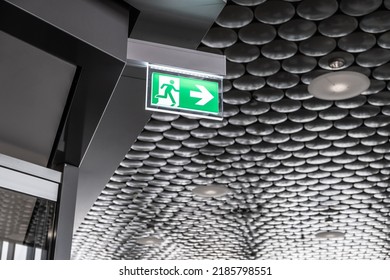 Modern Architecture In Airport And Exit Sign