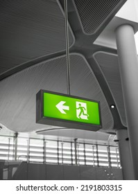 Modern Architecture In Airport And Exit Sign