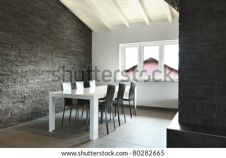  modern architecture contemporary,  interior, dining table and window