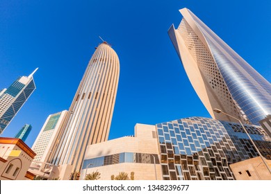 Modern architecture of Kuwait City. Kuwait City, Kuwait.