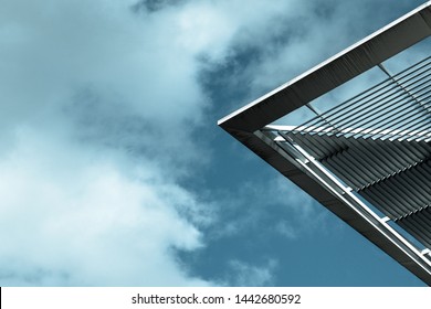 Modern Architecture. Minimalist Aesthetics. Minimal architecture detail against sky. Abstract Background Image. High Resolution Photography. - Shutterstock ID 1442680592